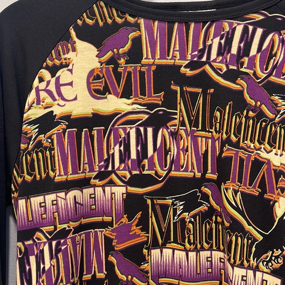 LuLaRoe Maleficent Disney Shirt Sz Small - Picture 2 of 6